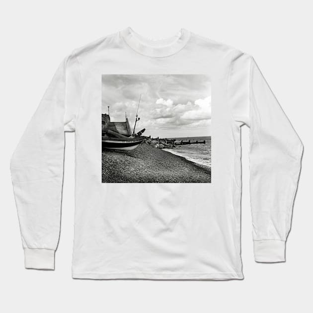 The beach at Sheringham, Norfolk, UK Long Sleeve T-Shirt by richflintphoto